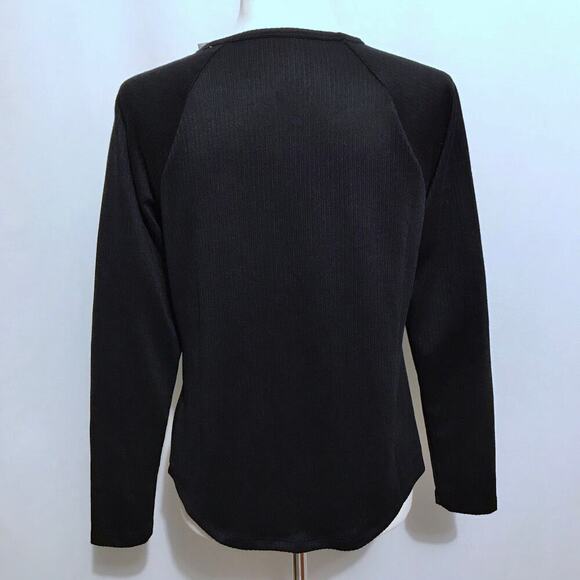 Jenni NWT Black Long Sleeves Sleepwear Top Women S - Picture 6 of 9